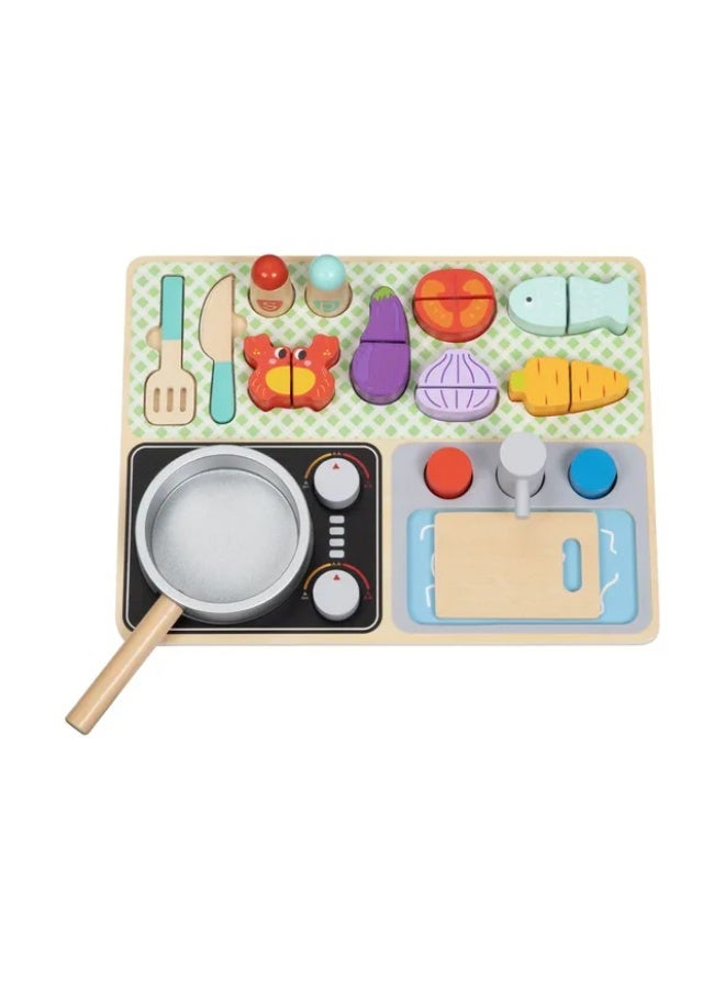 Tooky Toys Kitchen Play Set - 24 Pcs - Image 1